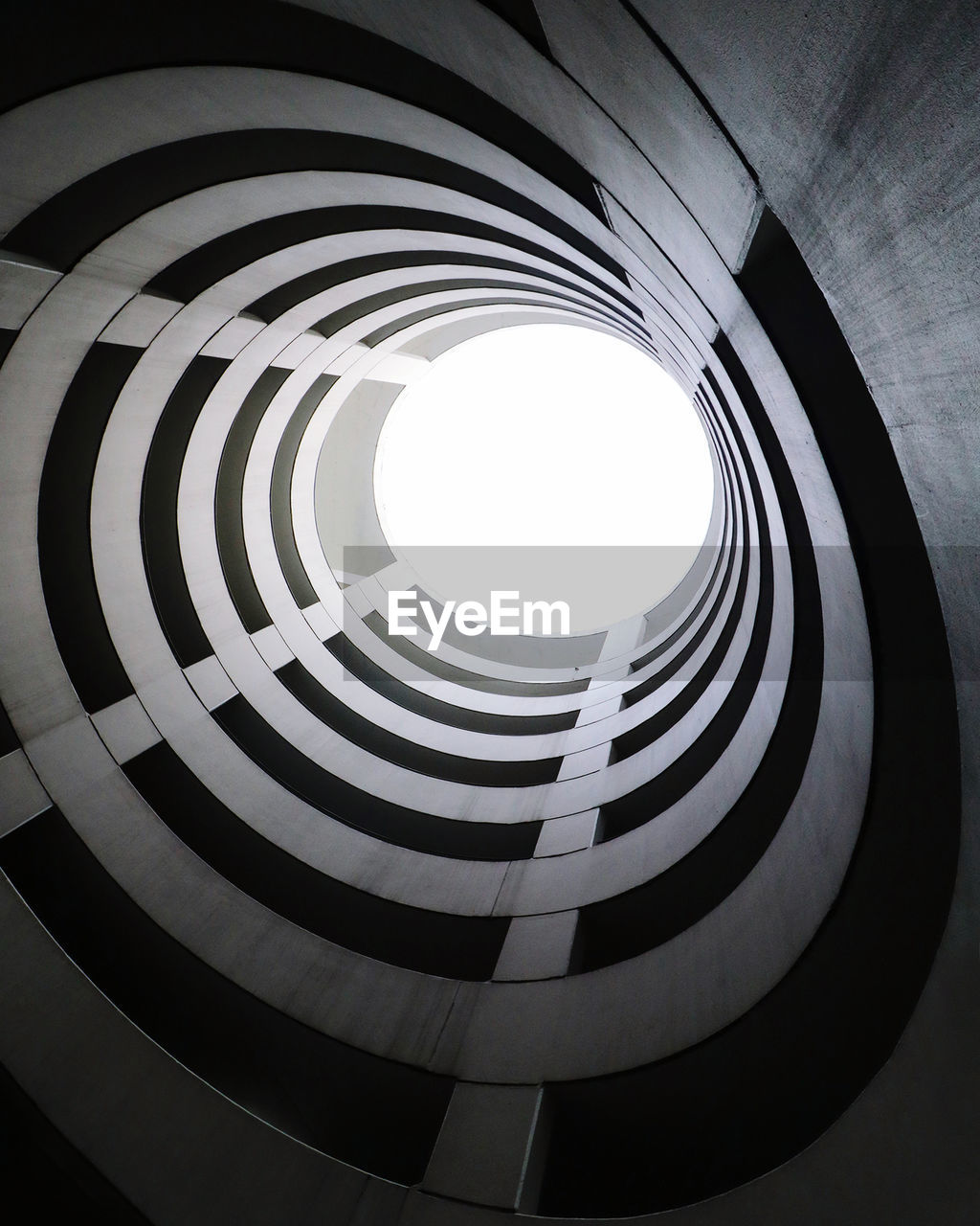 Low angle view of spiral staircase