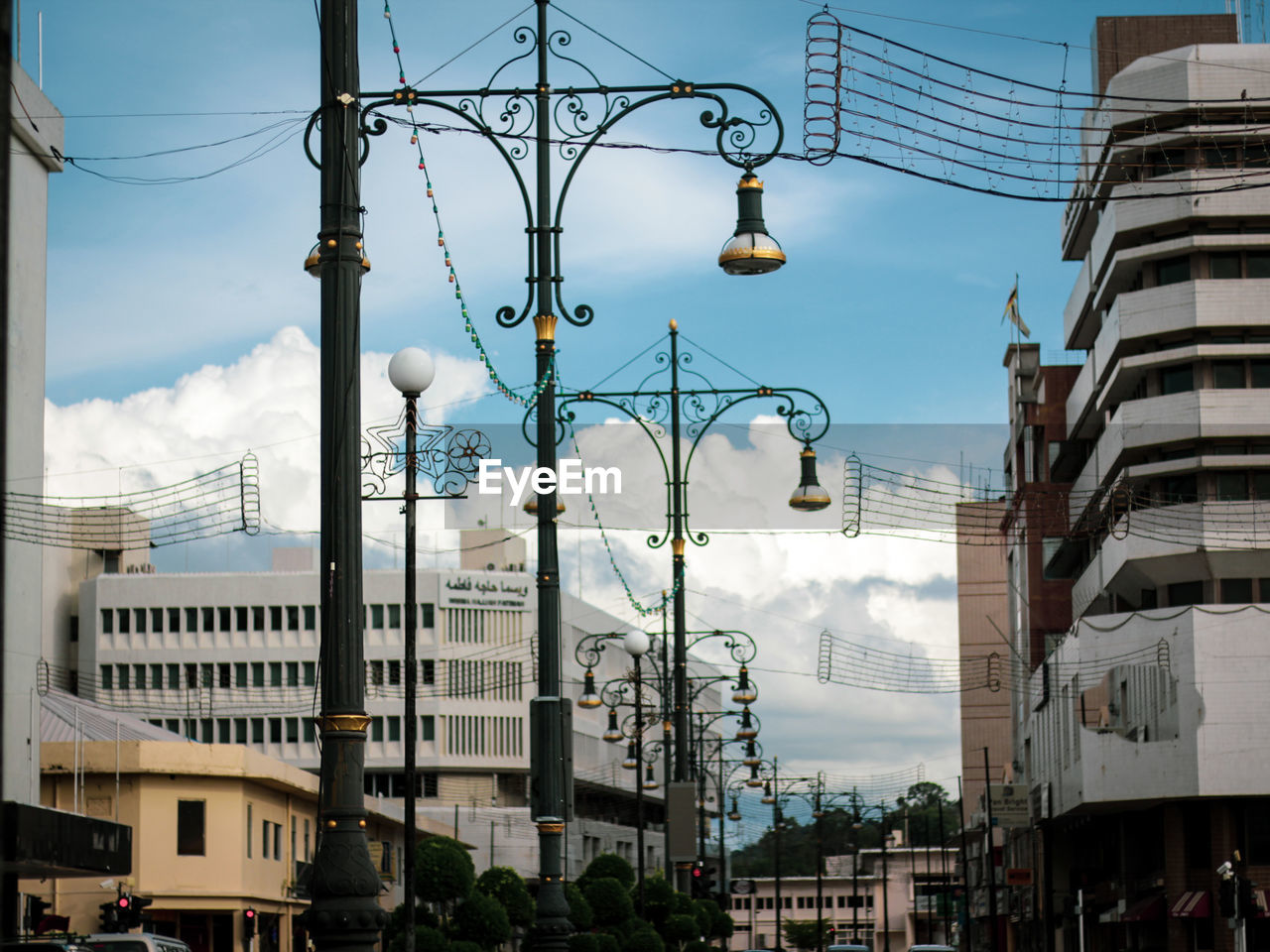 Low angle view of buildings in city