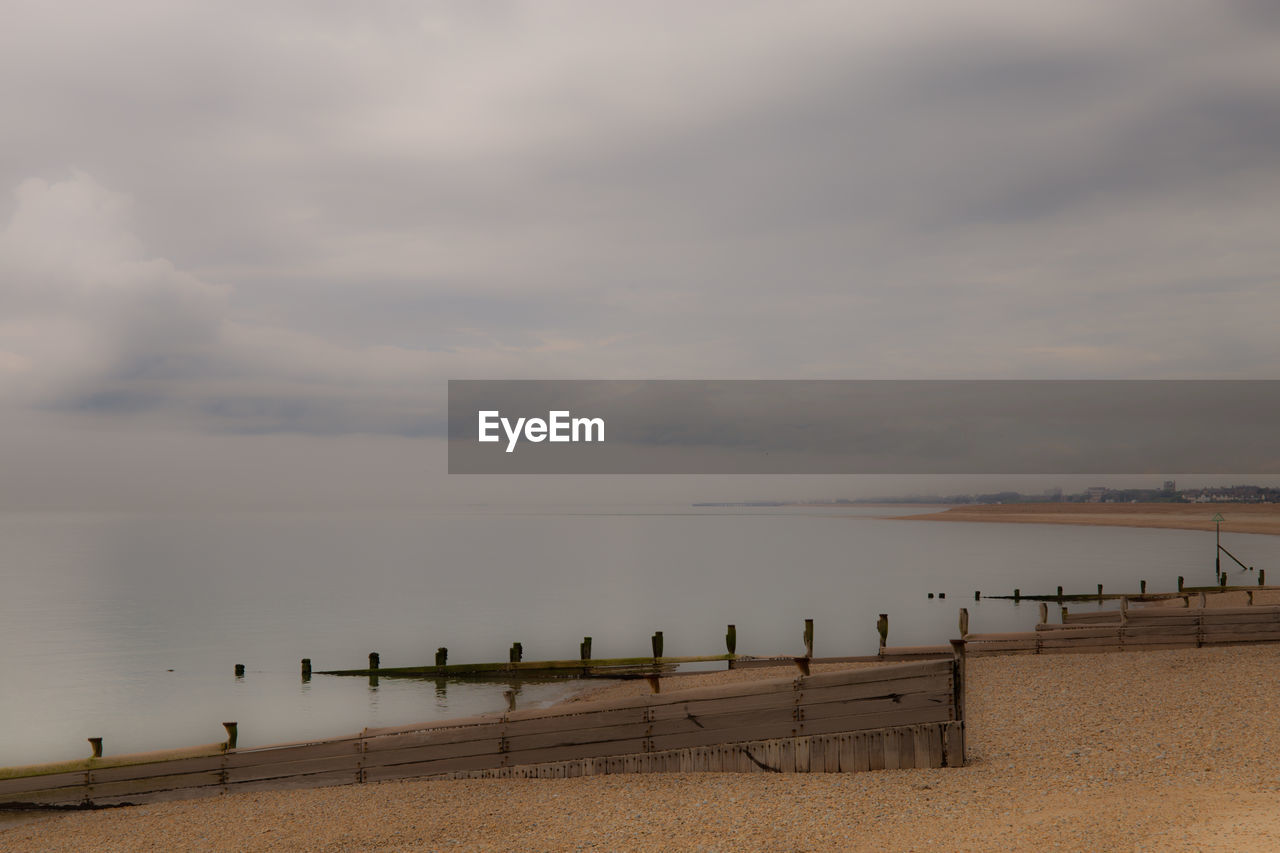 VIEW OF SEA AGAINST CLOUDY SKY