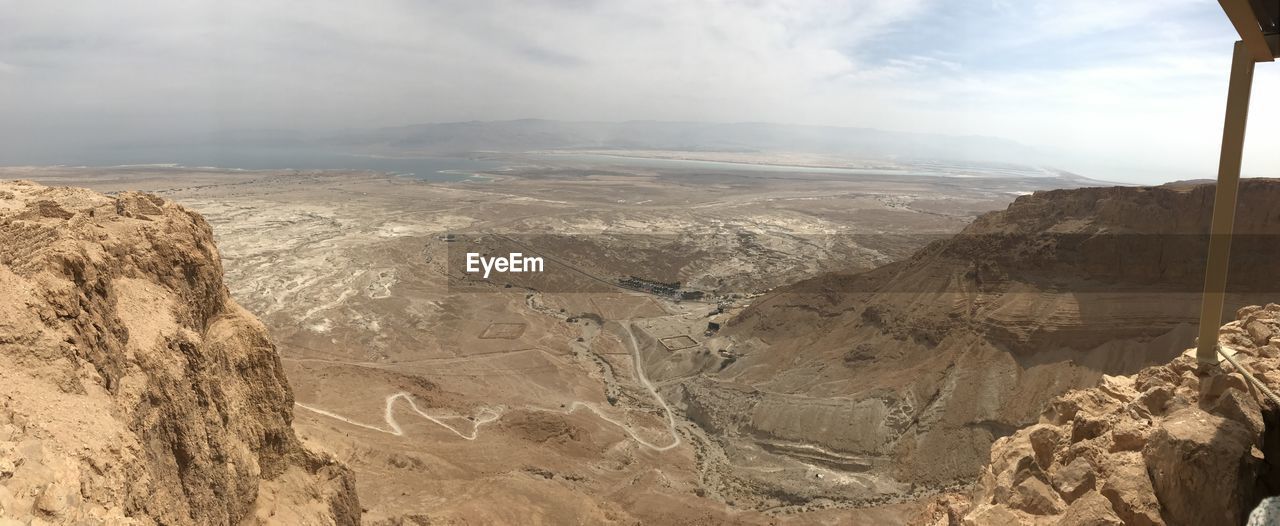 Scenic view of dramatic landscape against sky
