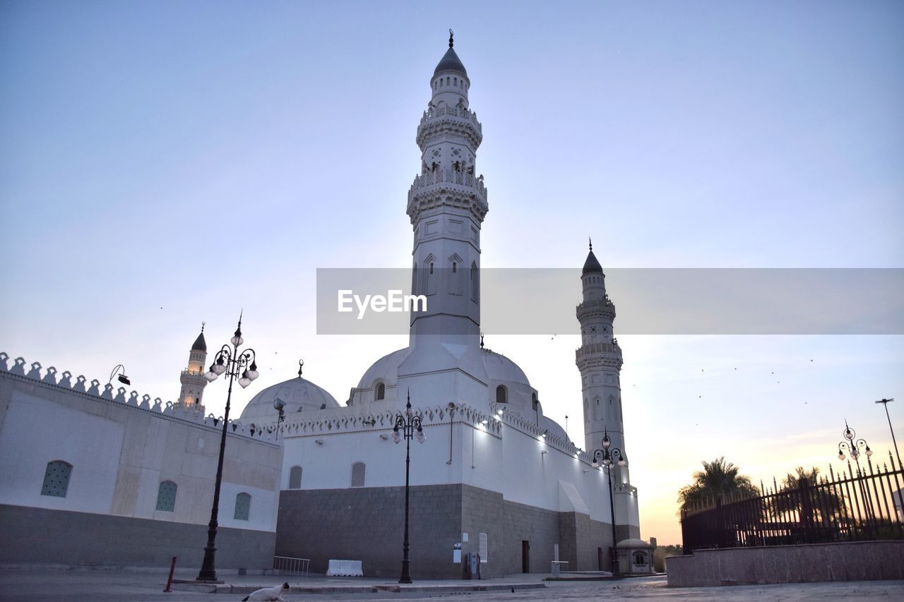 View of quba mosque against sky in madinah city