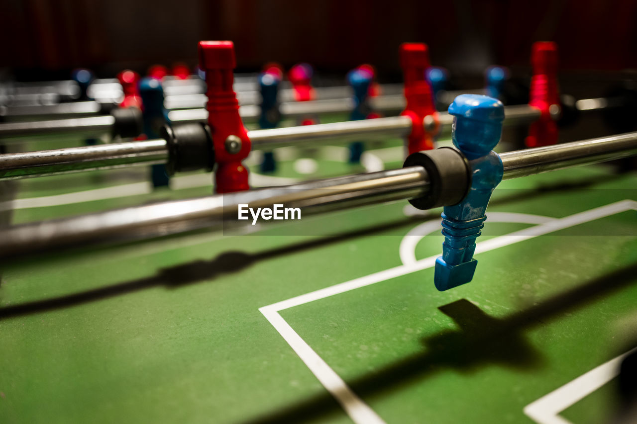 Close-up of soccer ball on table