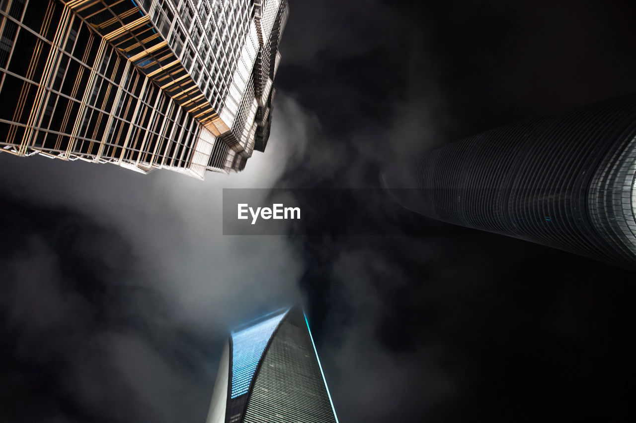 Low angle view of buildings against sky