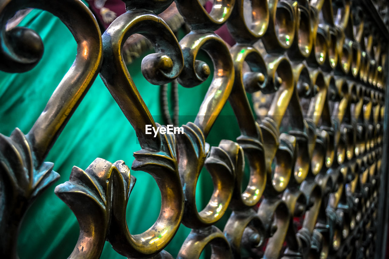 Full frame shot of metallic fence