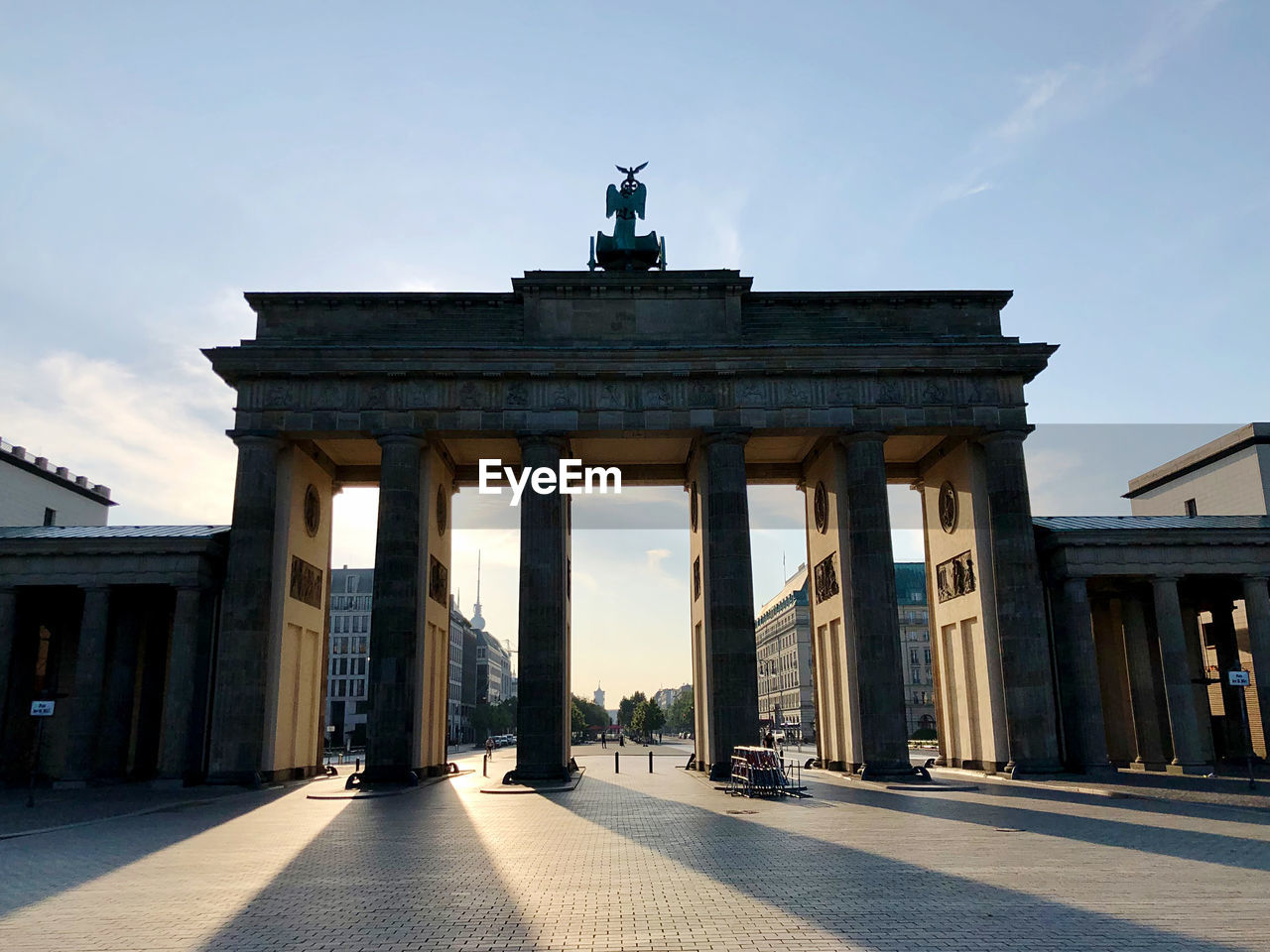 Brandenburg gate in the morning sun