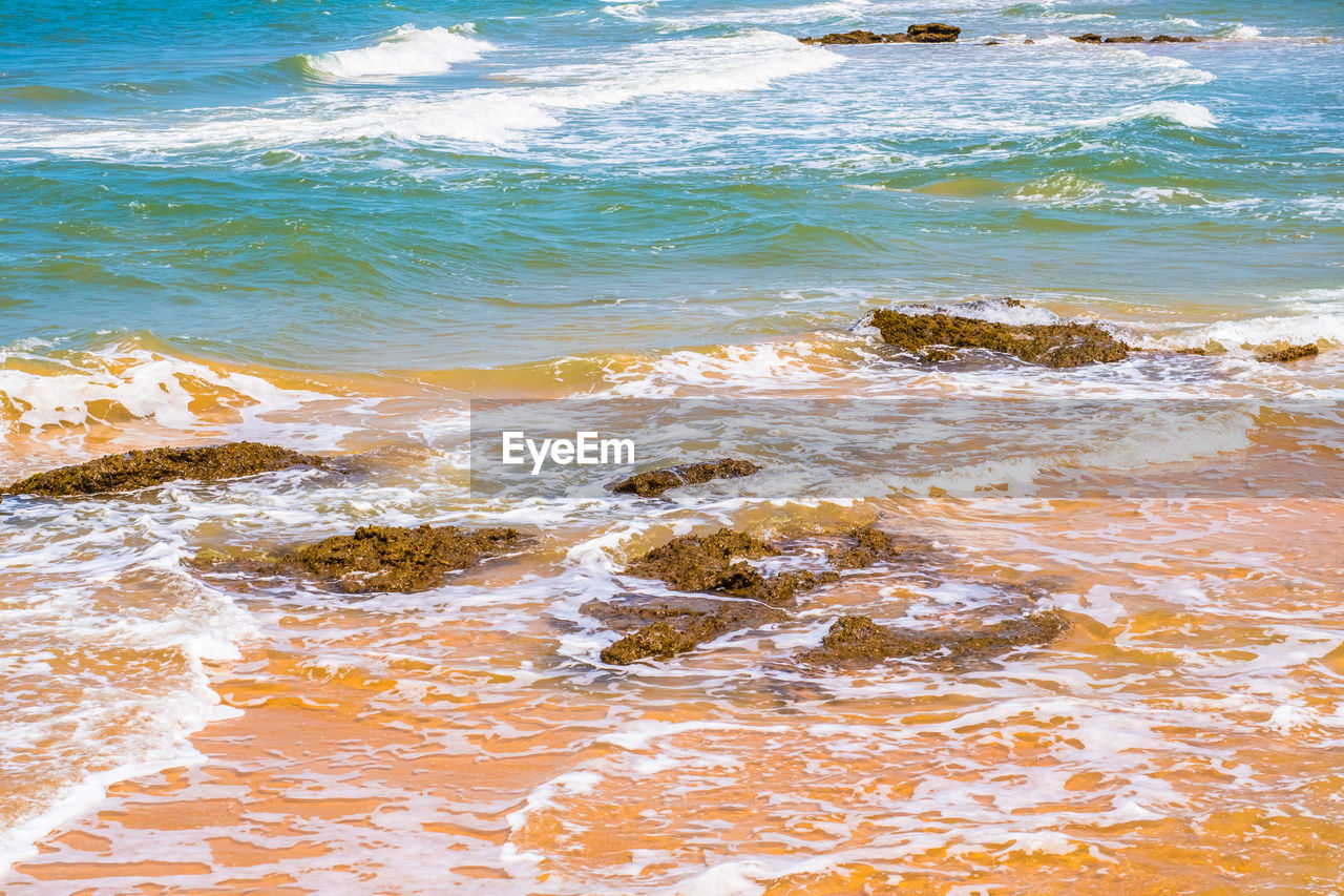 HIGH ANGLE VIEW OF SEA SHORE