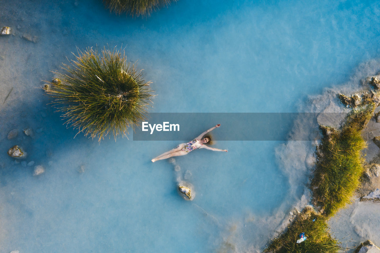 Saturnia hot springs. natural baths of tuscany.drone photography