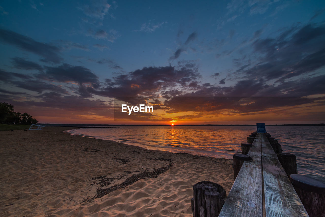 SCENIC VIEW OF SEA DURING SUNSET