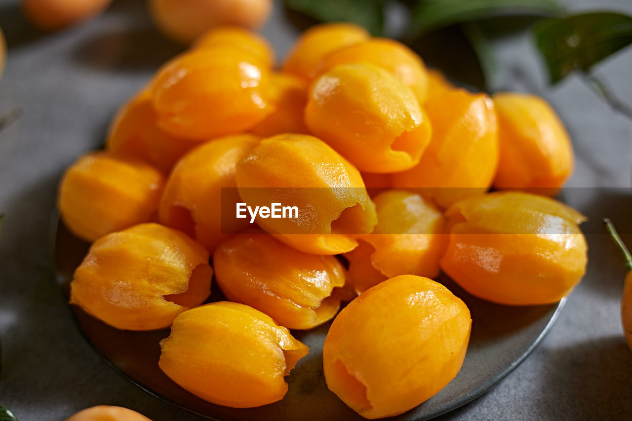 high angle view of tomatoes on table