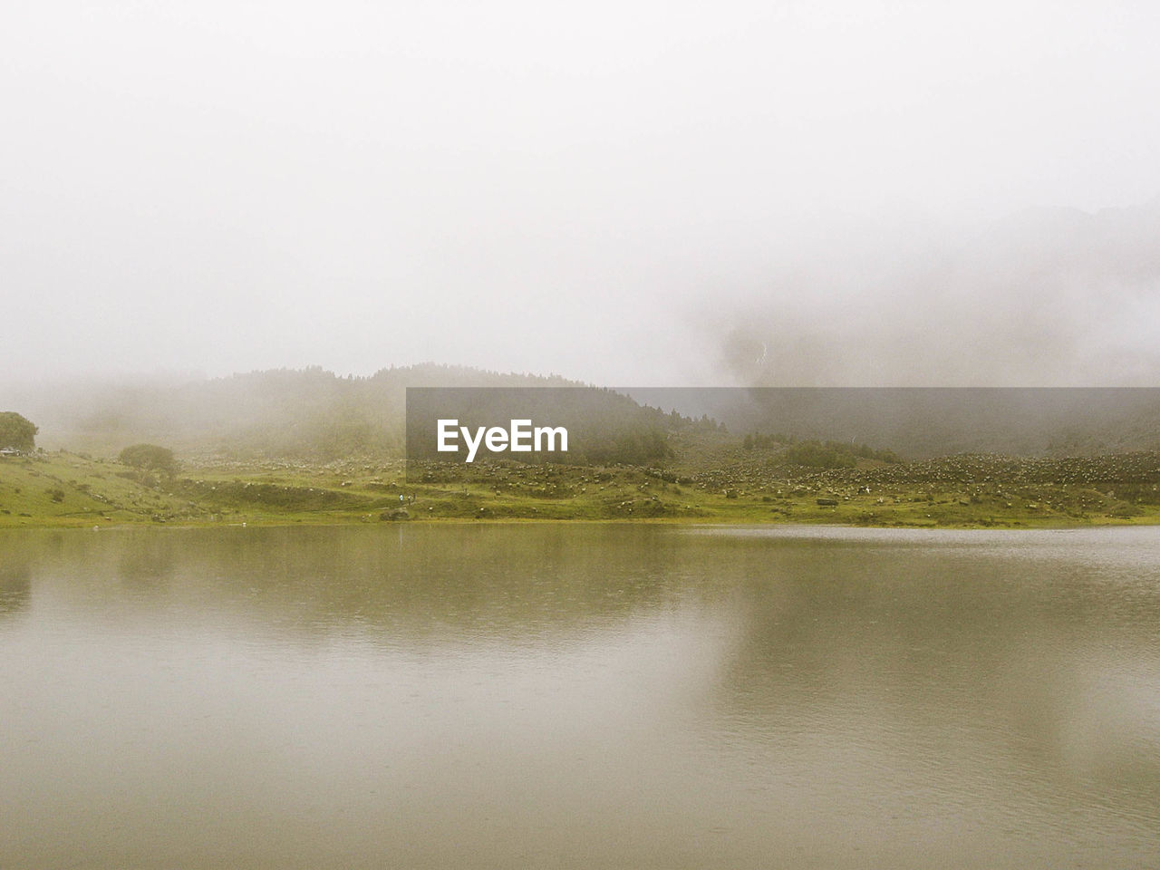 LAKE BY TREES AGAINST SKY