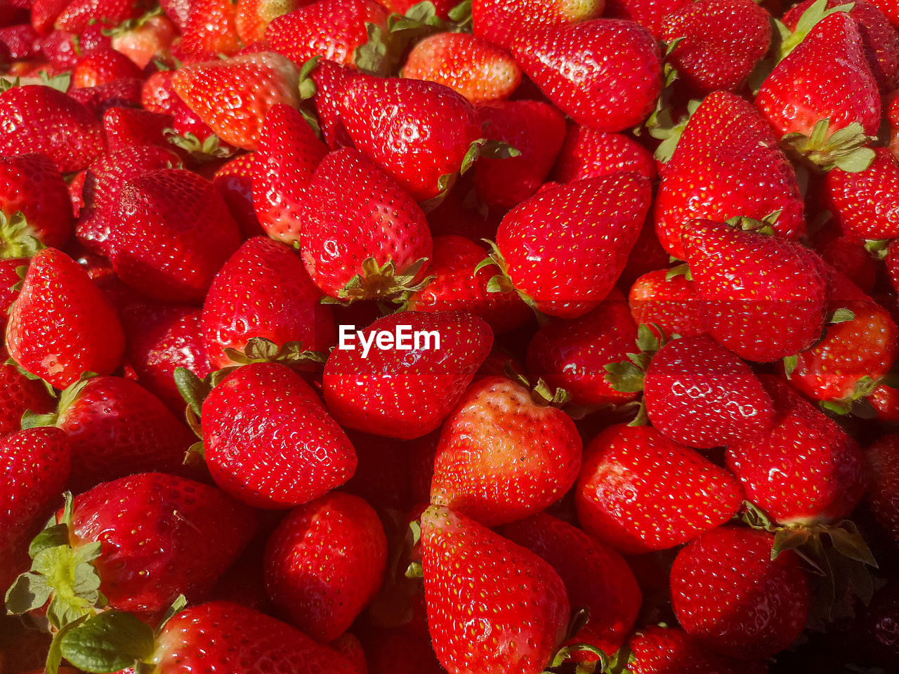 Full frame shot of strawberries