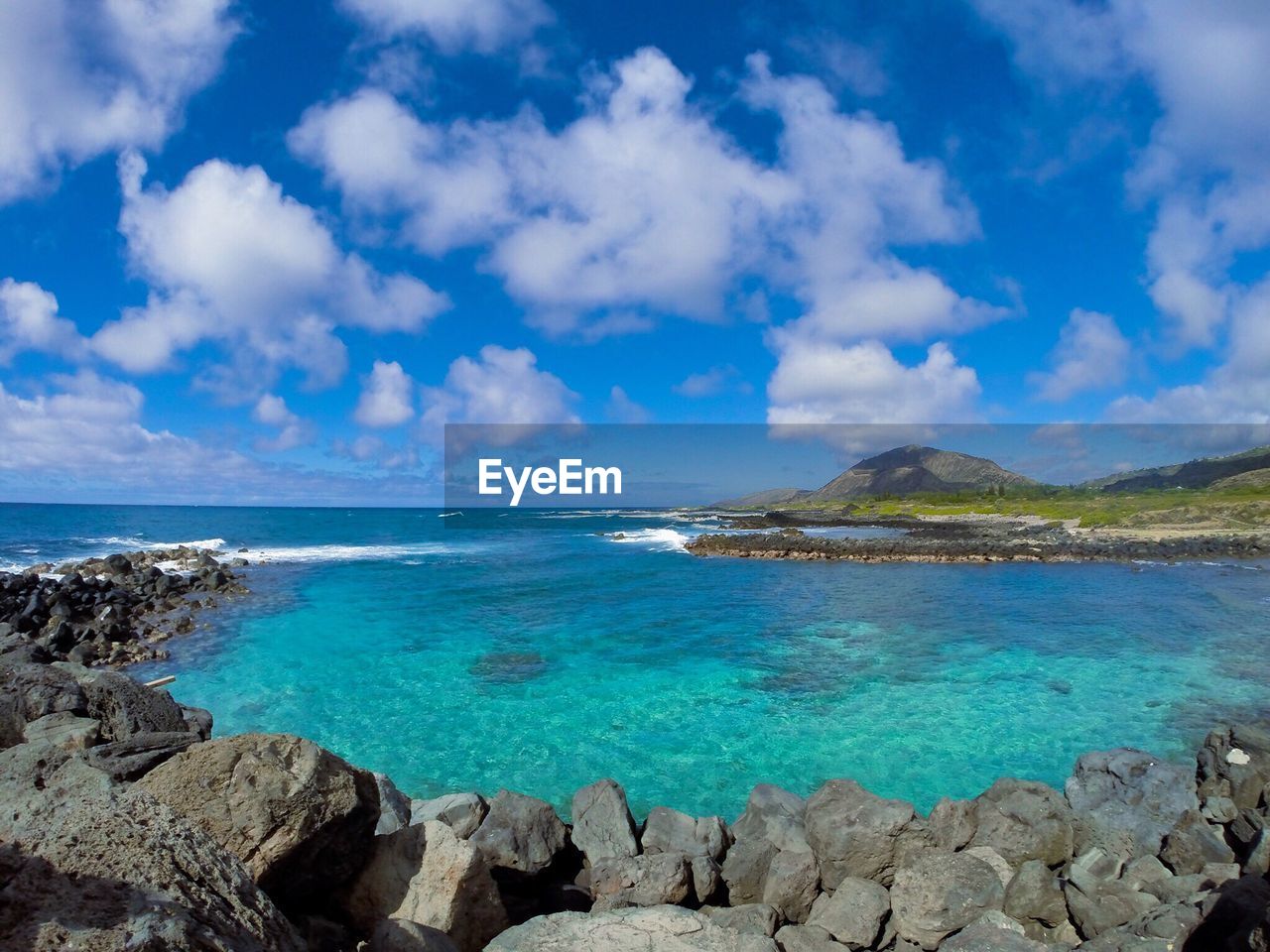 Panoramic view of sea against sky