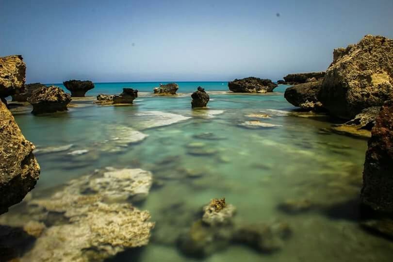 SCENIC VIEW OF SEA AND ROCKS