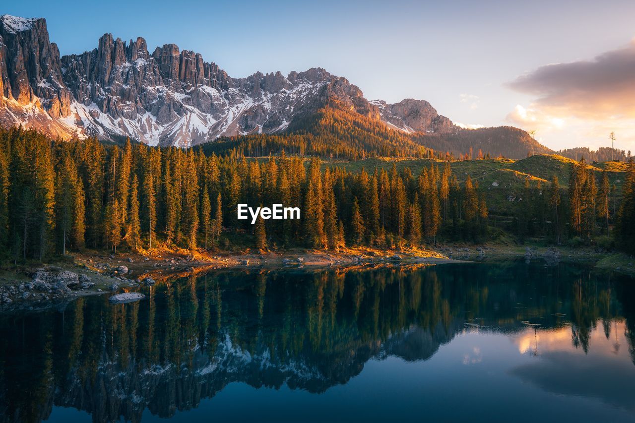 Also known as lake carezza, in the dolomites of italy