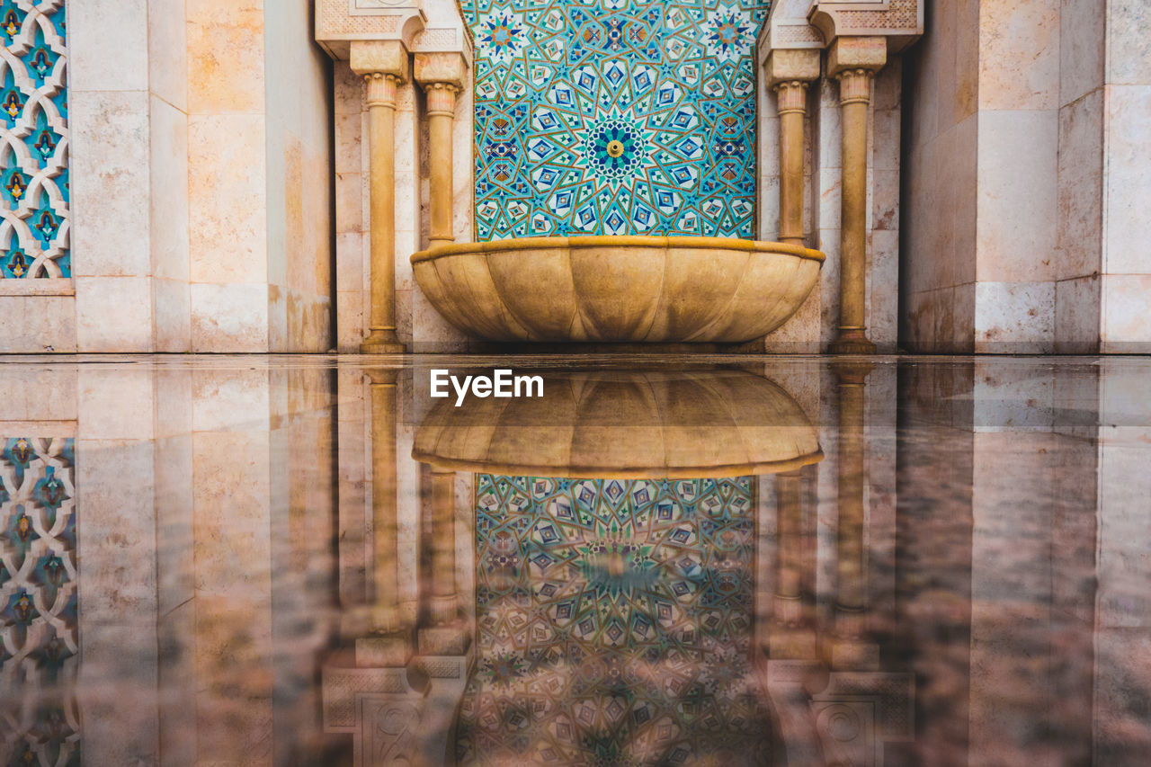 Fountain in hassan ii mosque , casablanca - morocco