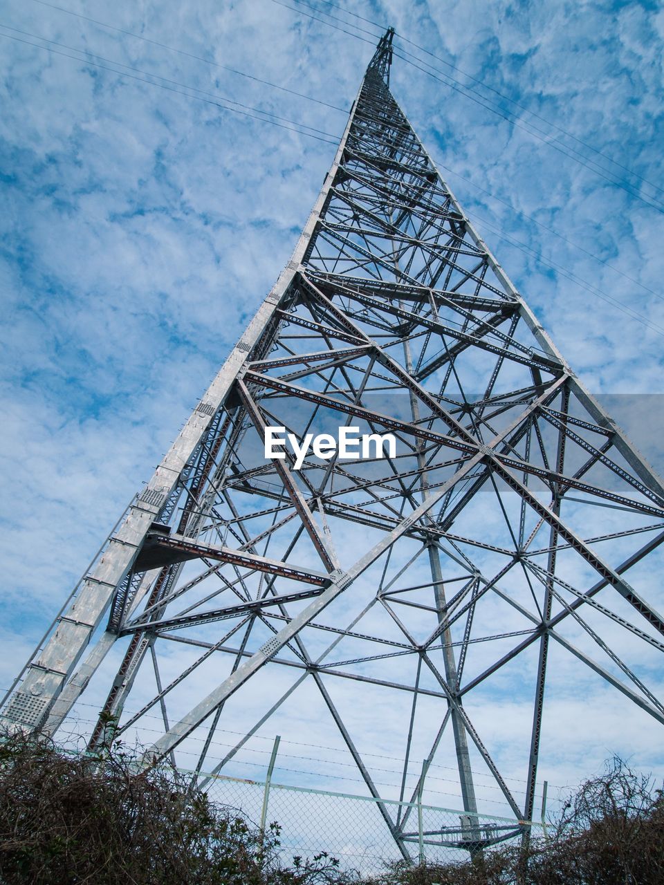 LOW ANGLE VIEW OF COMMUNICATIONS TOWER