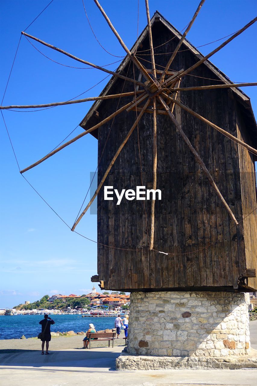 Traditional windmill at river side