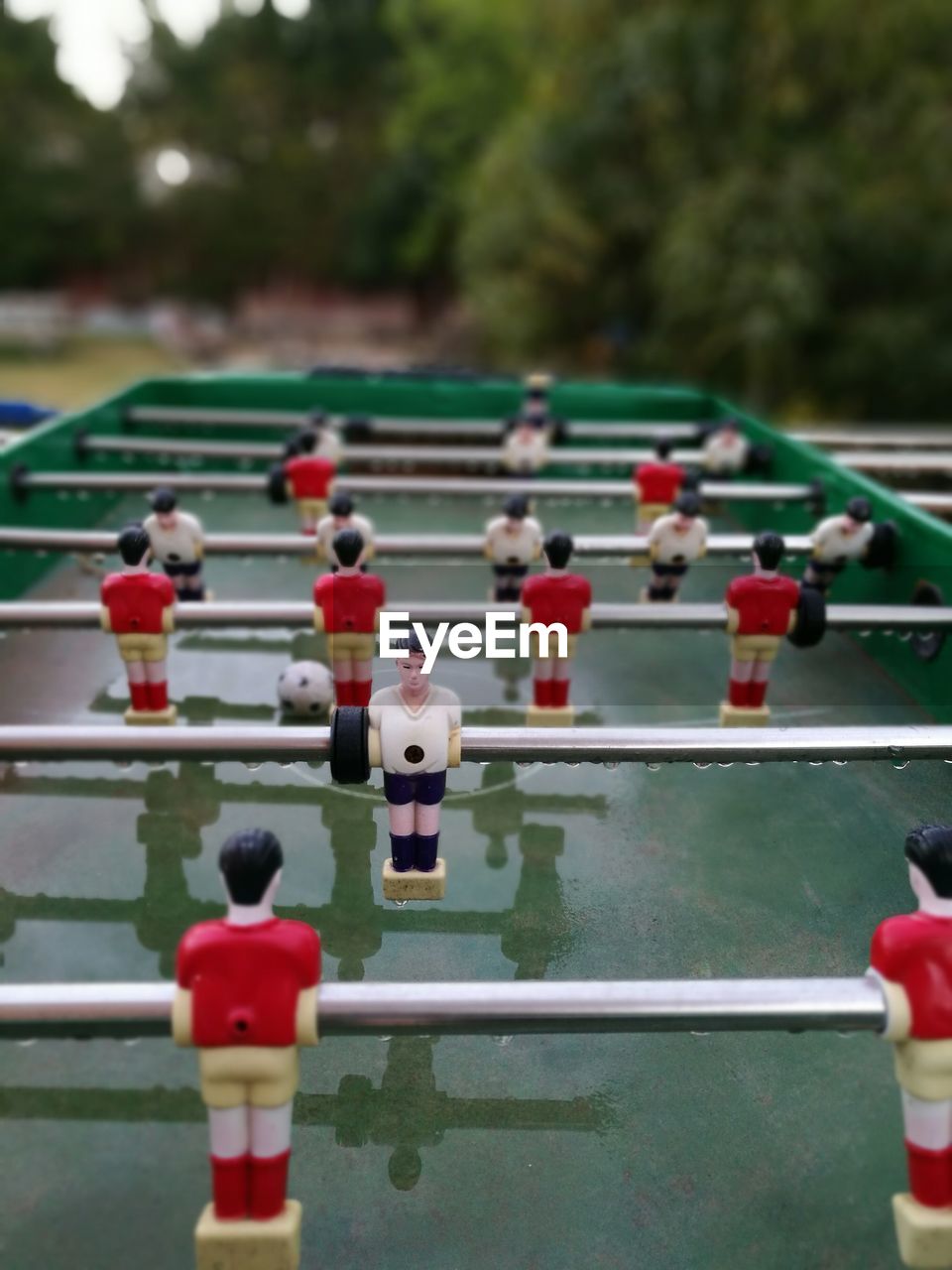 Close-up of foosball