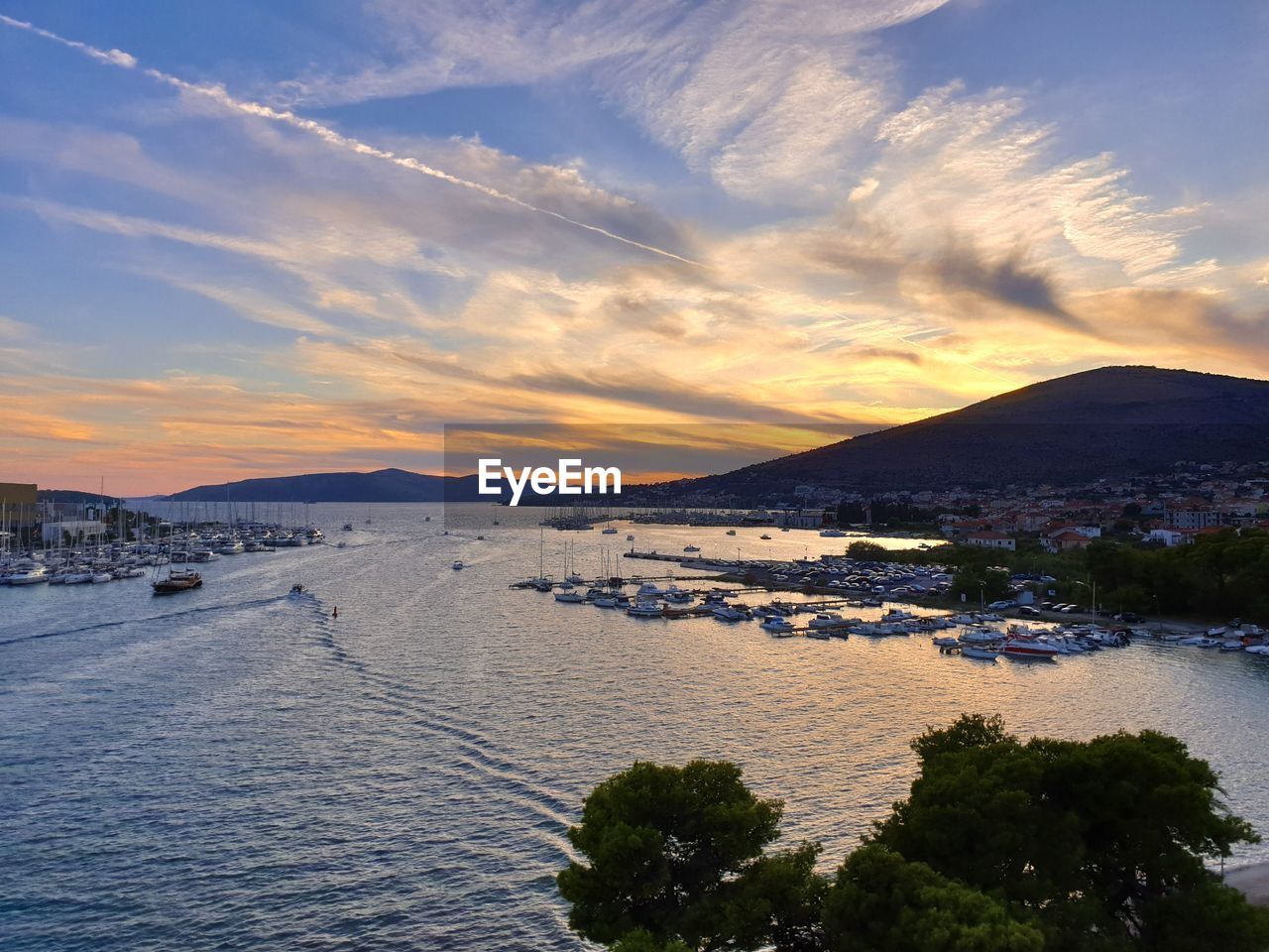 Sunset trogir in croatia