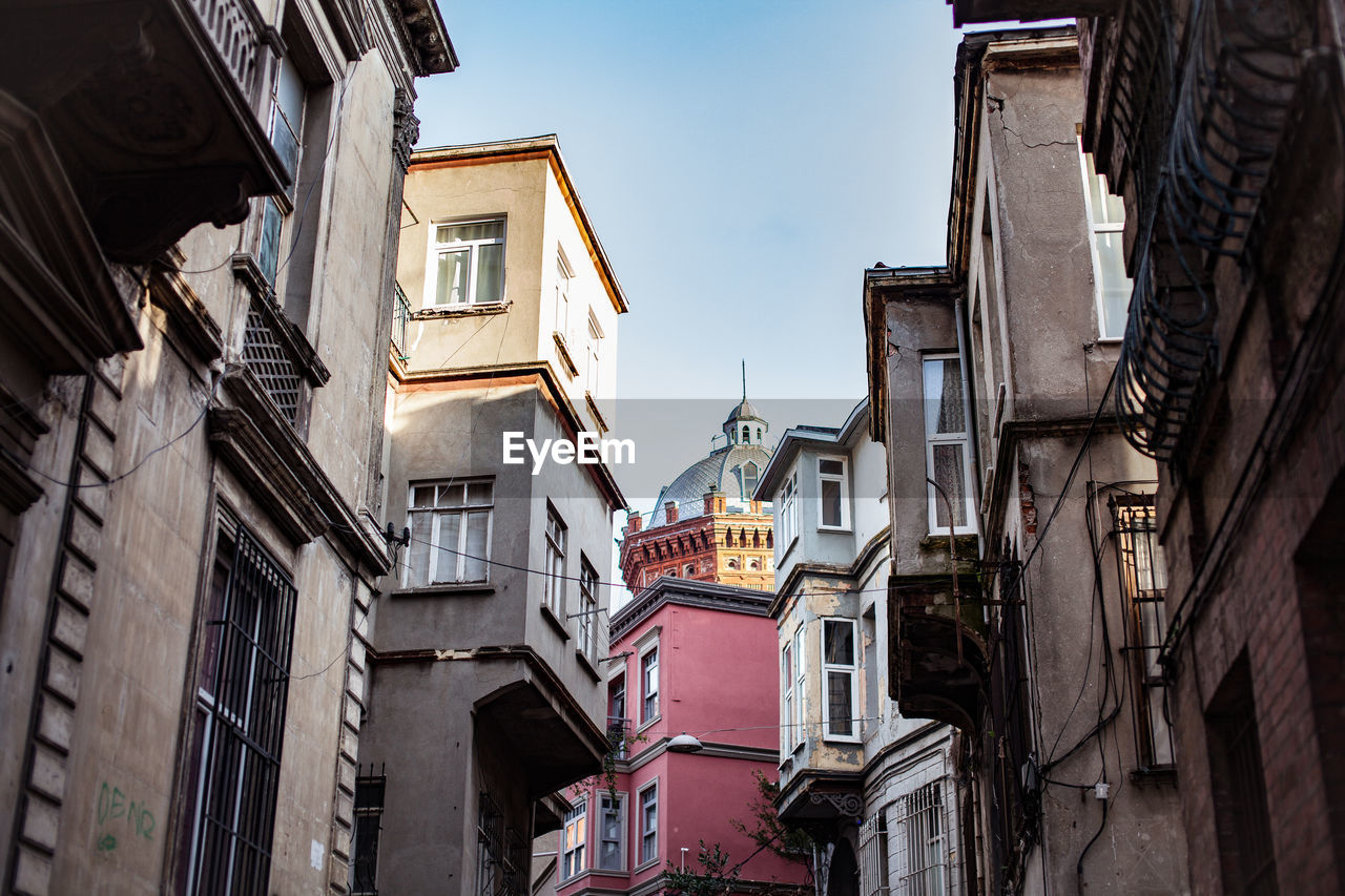 Low angle view of buildings in city