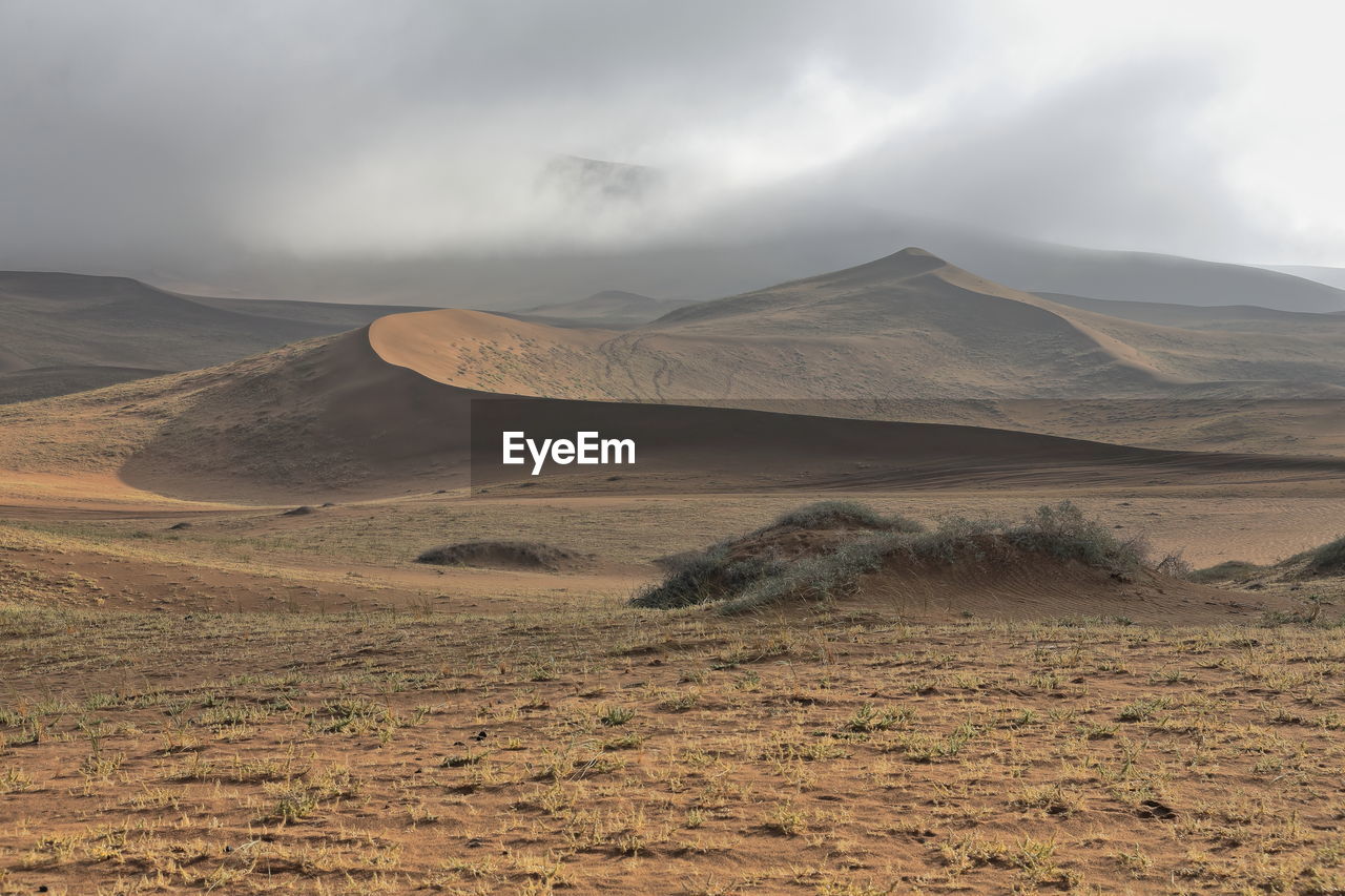 1135 early morning-misty light over the sand dunes of the badain jaran desert. inner mongolia-china.