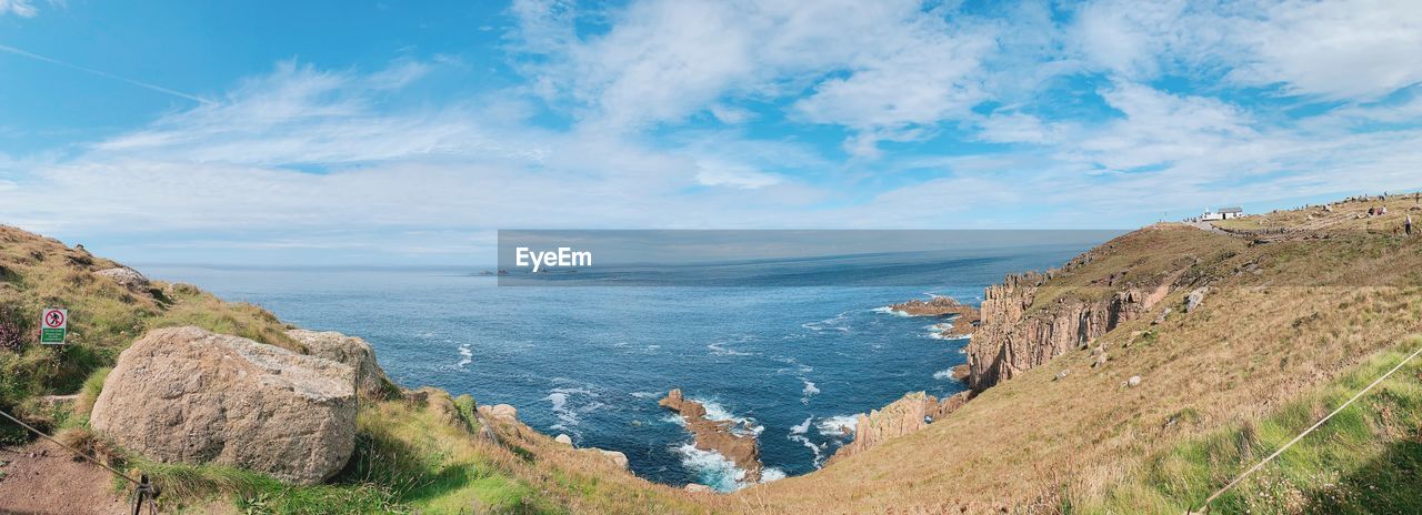 Panoramic view of sea against sky