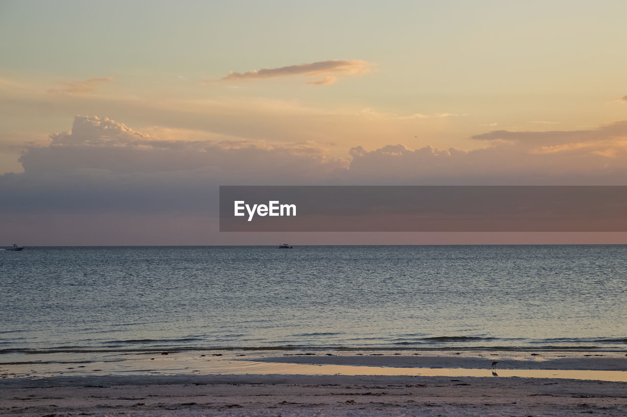 SCENIC VIEW OF SEA DURING SUNSET