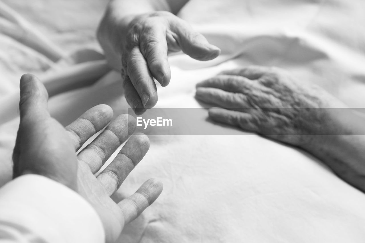 CLOSE-UP OF HANDS OF WOMAN