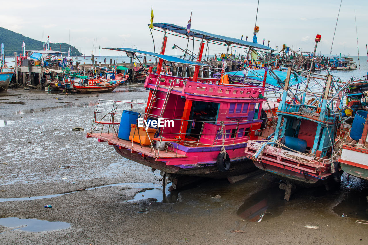 Fishing boats in thailand southeast asia