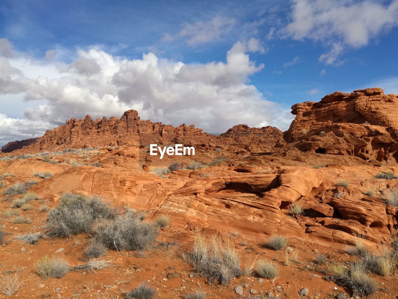 Scenic view of rock formations