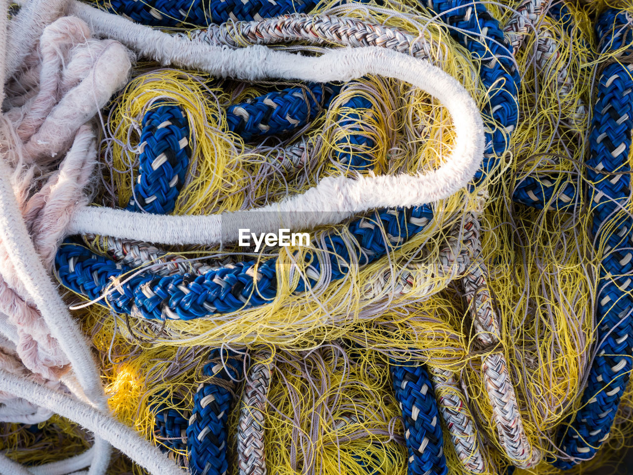 Full frame shot of fishing net