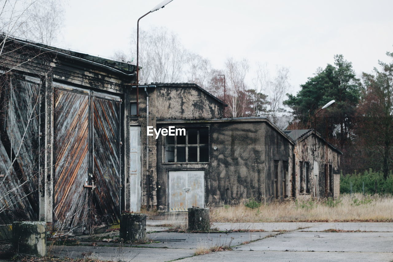 Abandoned building against sky