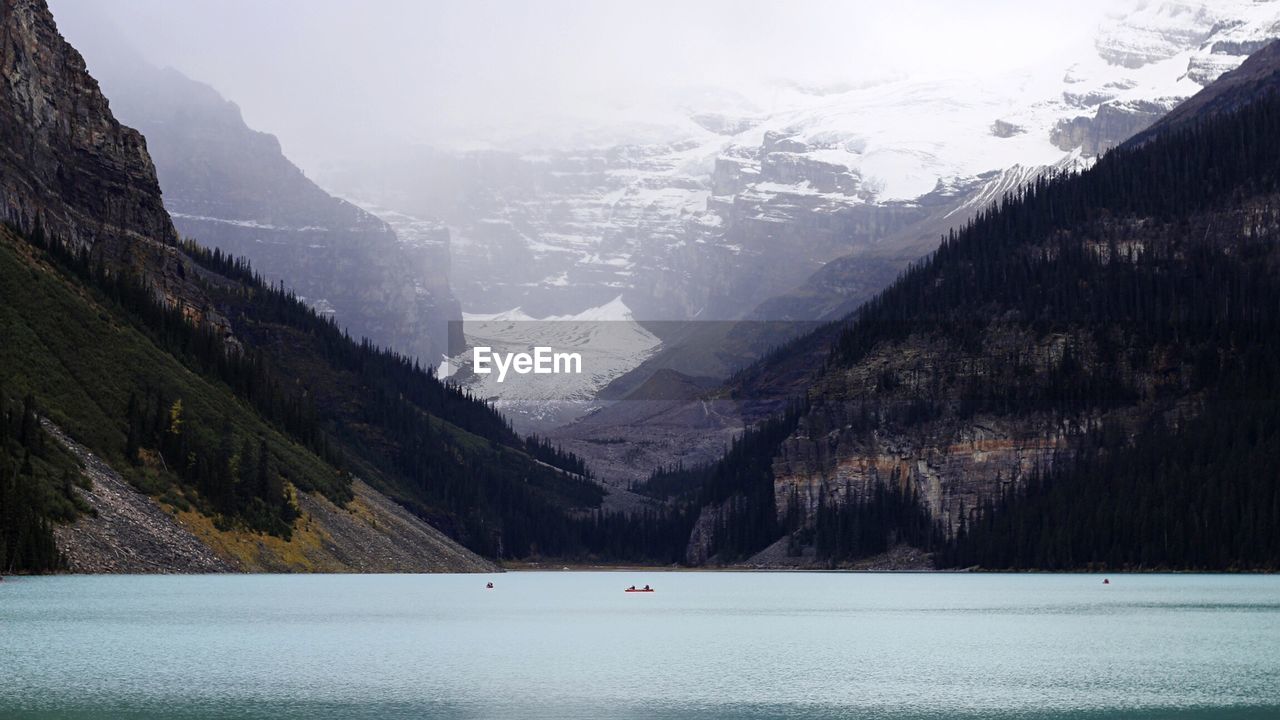 Scenic view of lake against mountains