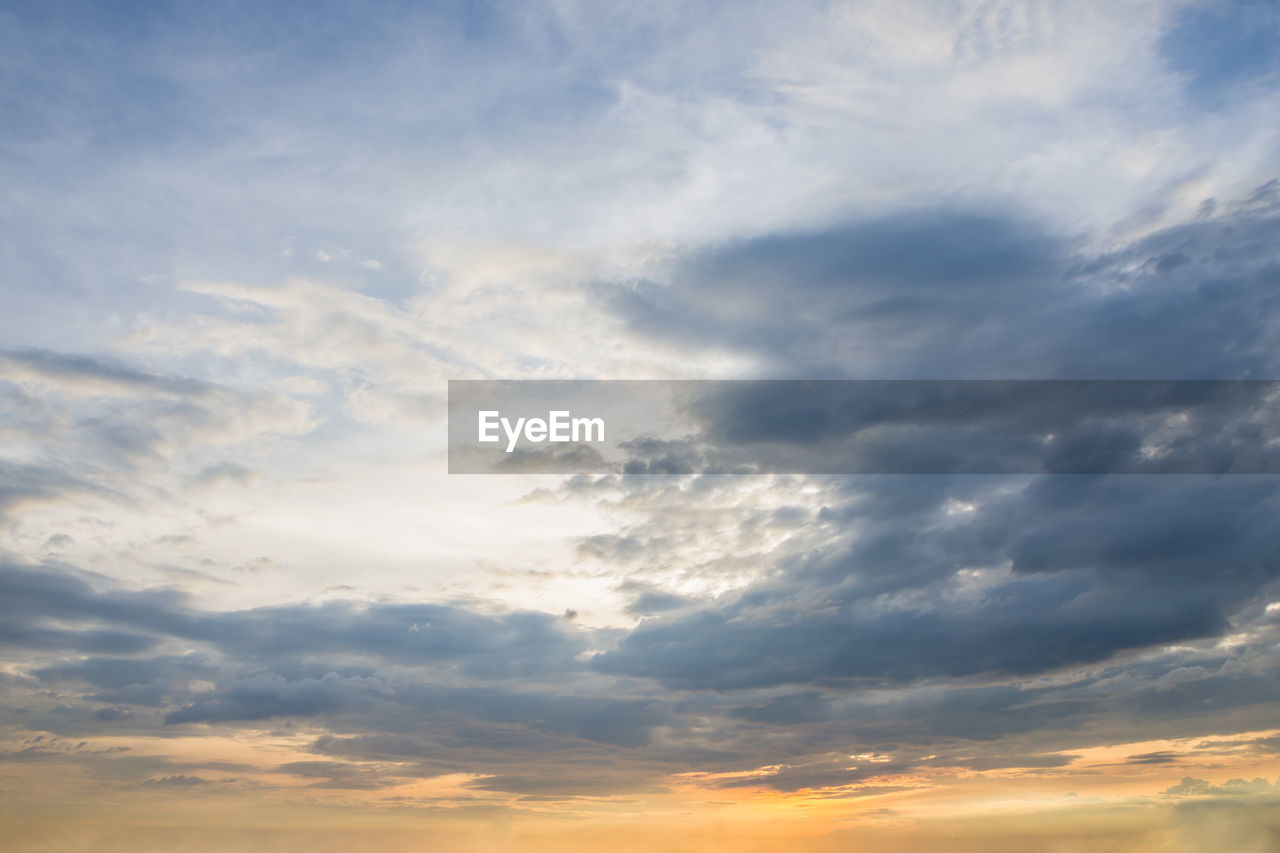 LOW ANGLE VIEW OF CLOUDY SKY