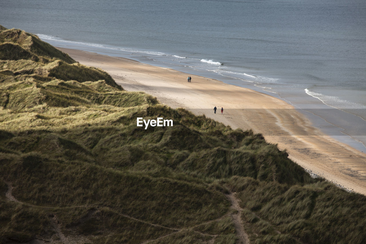 Scenic view of strandhill beach.