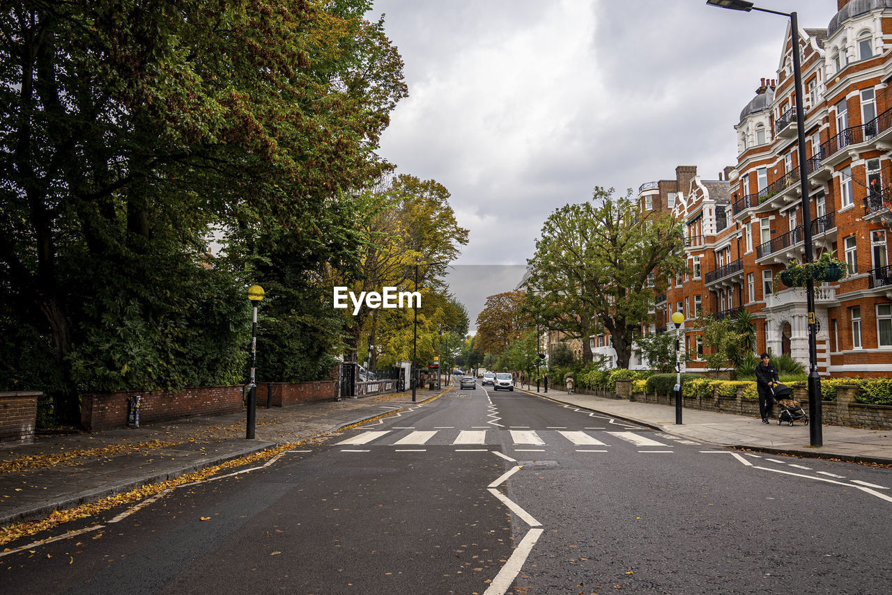 Abbey road zebra crossing made famous by the 1969 beatles album cover