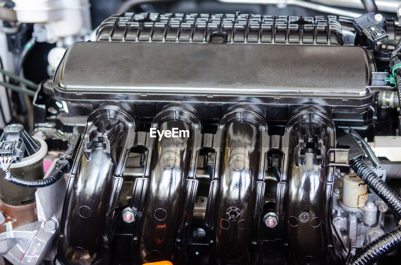 Close-up of car engine