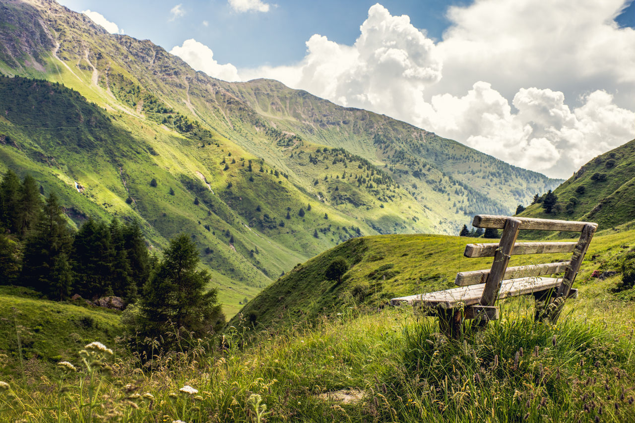 Scenic view of mountain landscape against sky