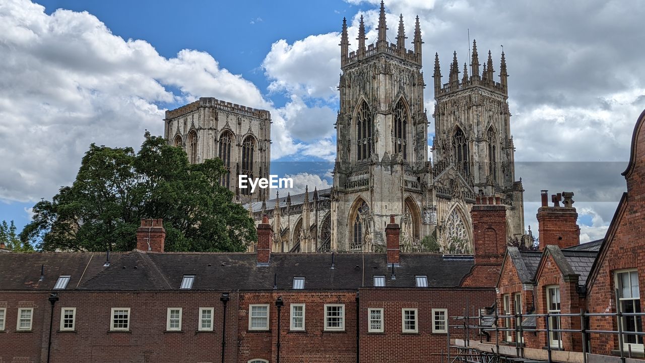 York minster over the roof tops 