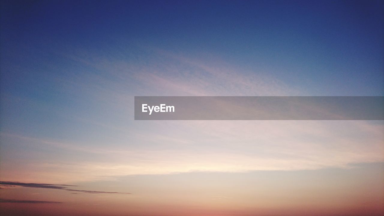 LOW ANGLE VIEW OF CLOUDY SKY DURING SUNSET