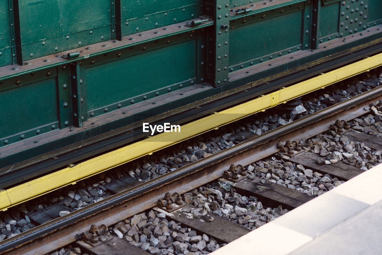 Train at railroad station platform