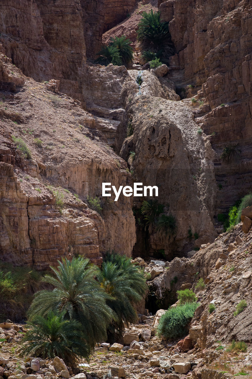 VIEW OF ROCK FORMATION IN SUNLIGHT