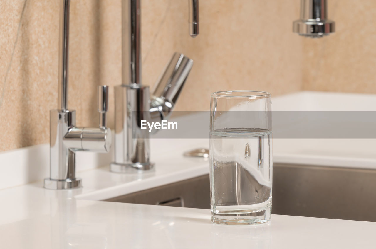 close-up of sink in bathroom