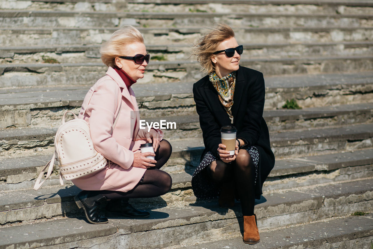 Mother and daughter spending time together. enjoying springtime.