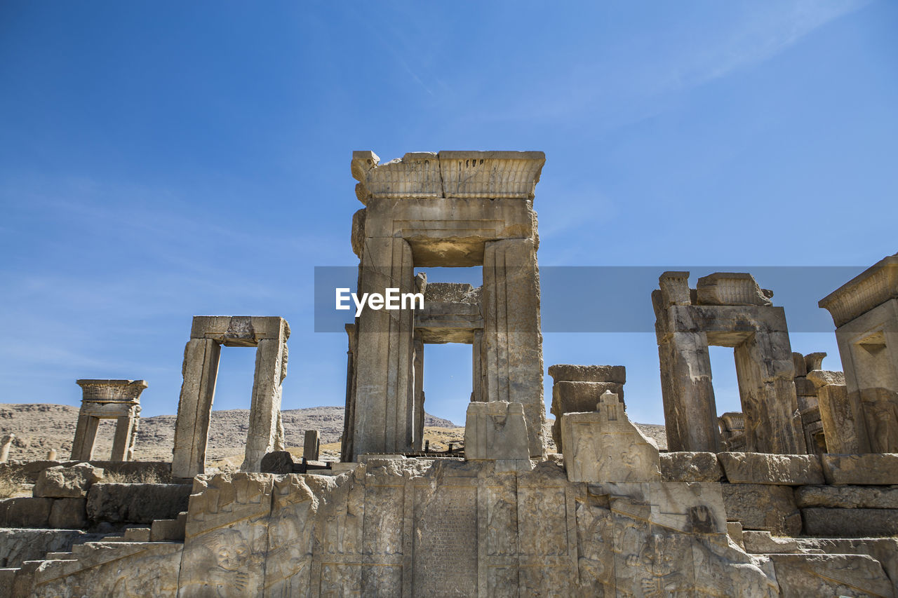 LOW ANGLE VIEW OF OLD RUIN