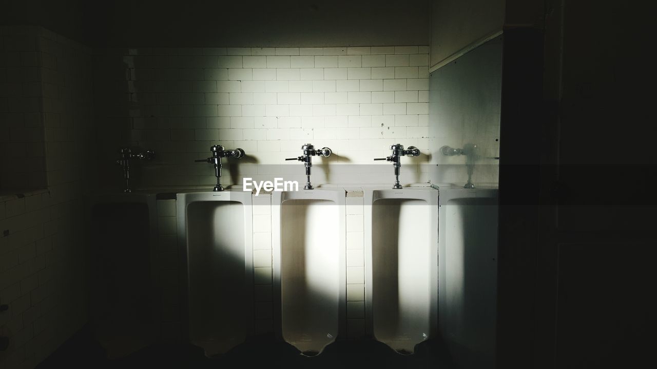 Urinals in public building