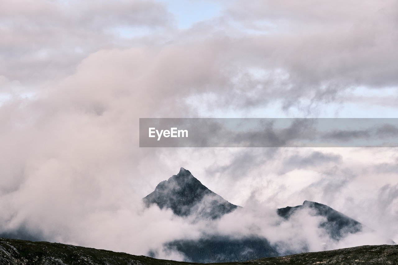 Landscape of mountains against sky