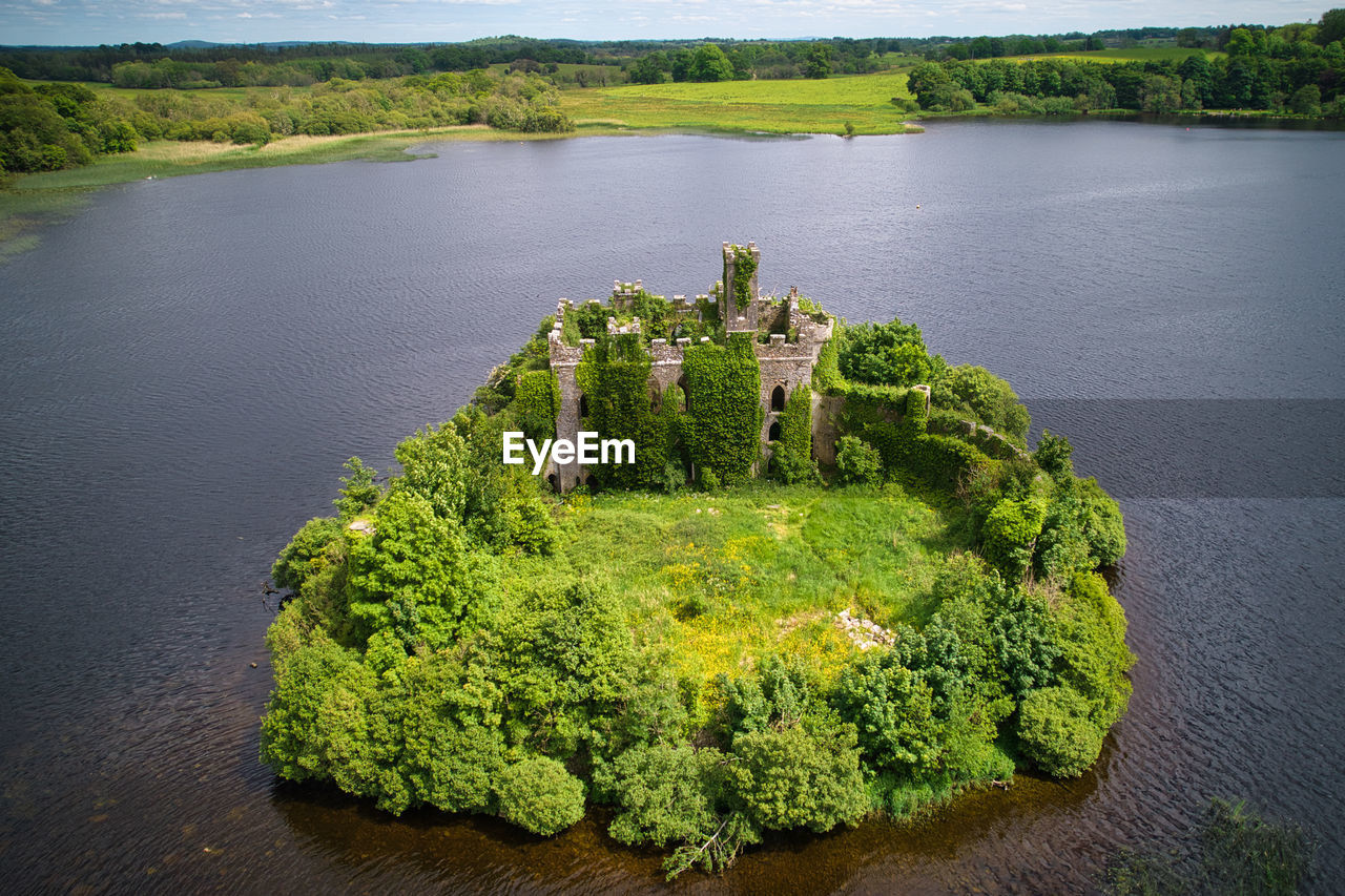 Mcdermott castle on a little island in louth key. 
