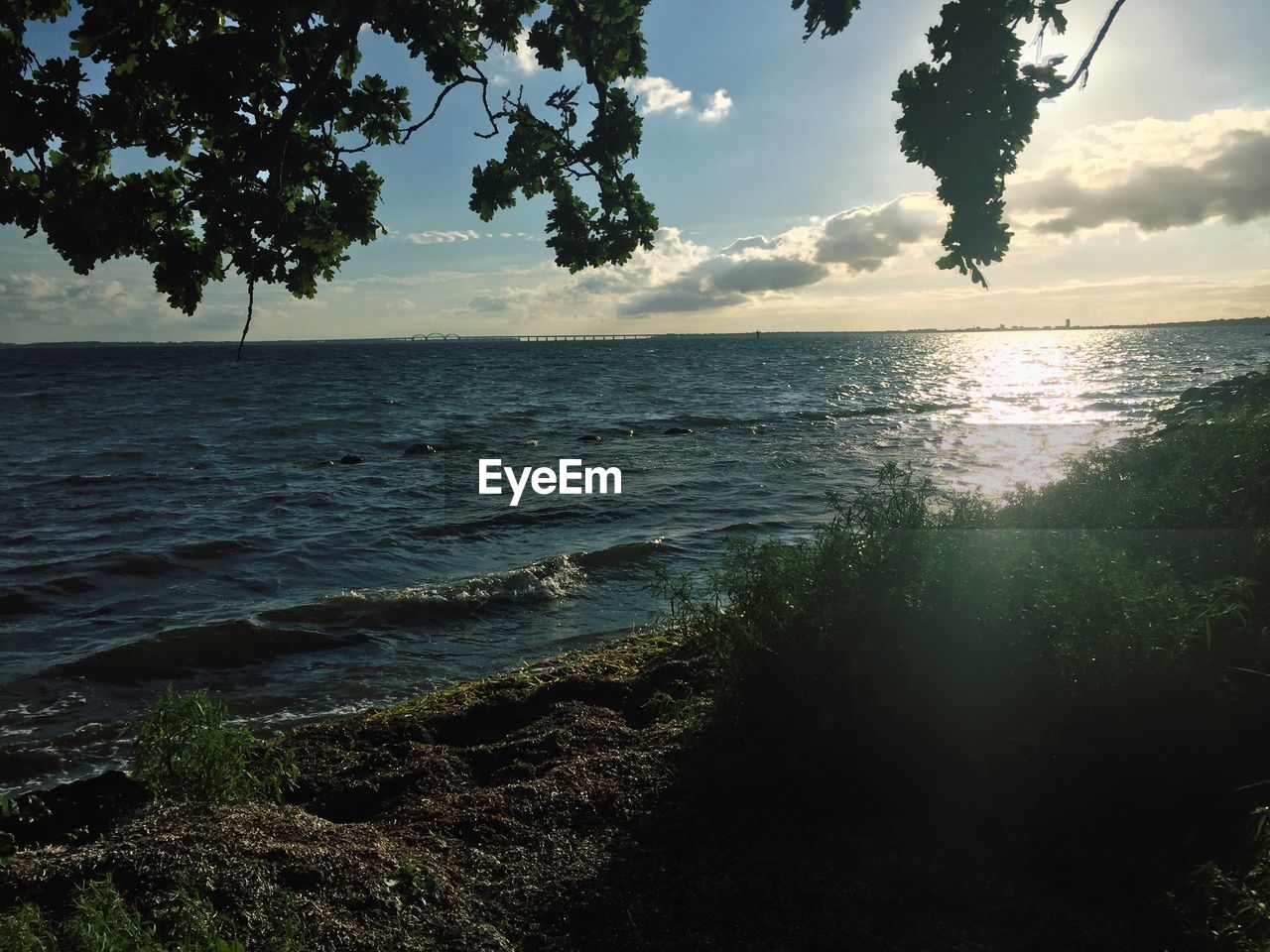 VIEW OF SEA AT SUNSET