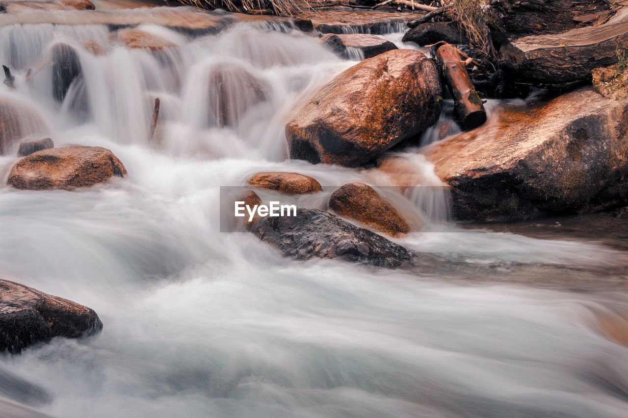 Scenic view of waterfall